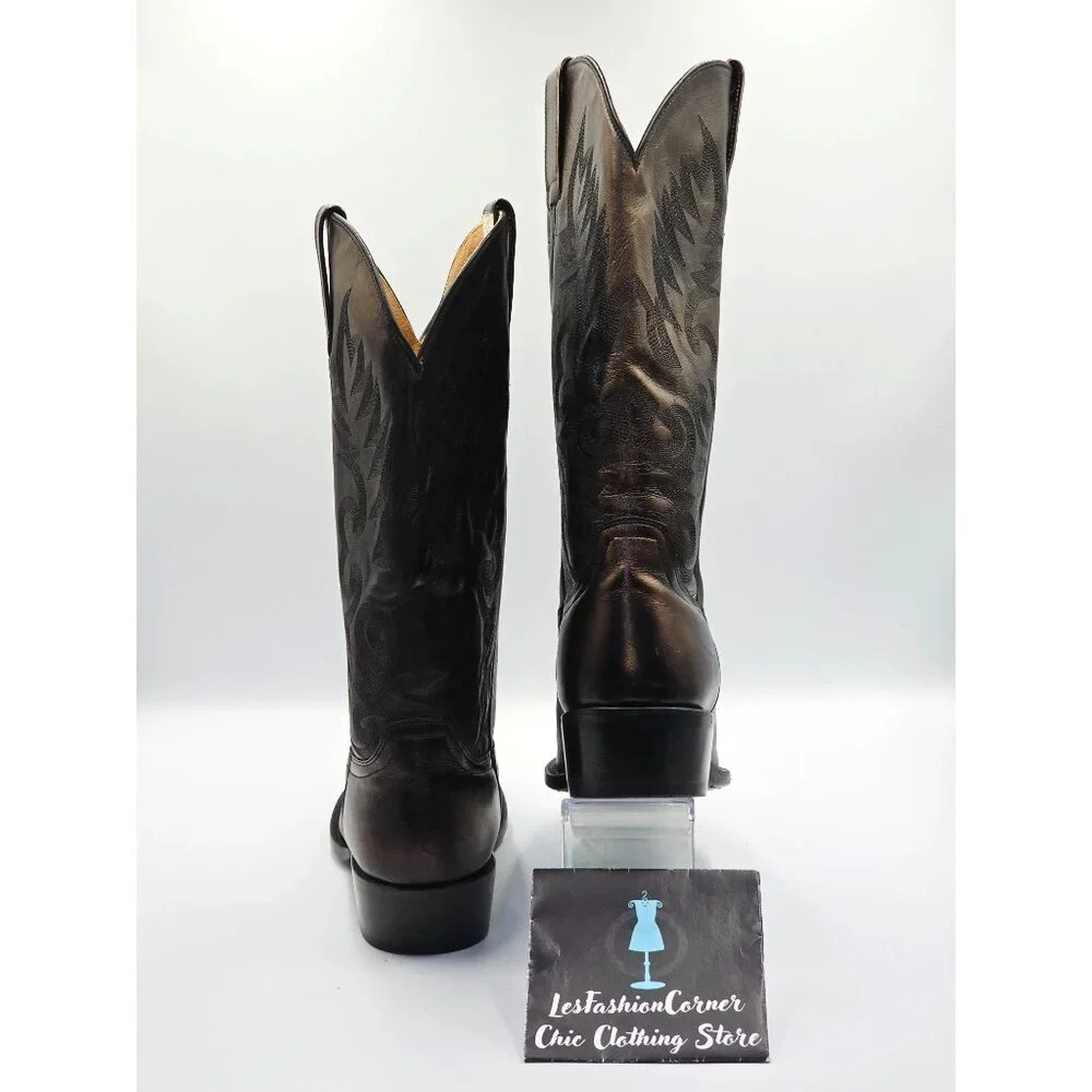 Cody James Men's Brown Metallic Western Leather Round Toe Boots Size 8.5D 2552 - Picture 10 of 16